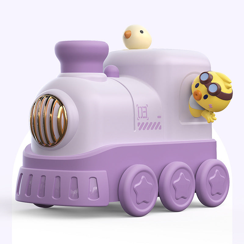 Toy Locomotive with Animal Characters Colorful Plastic Train for Kids 2+