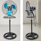 Unisex Stand Fan with Adjustable Height and Quiet Modes for Indoor Outdoor Use
