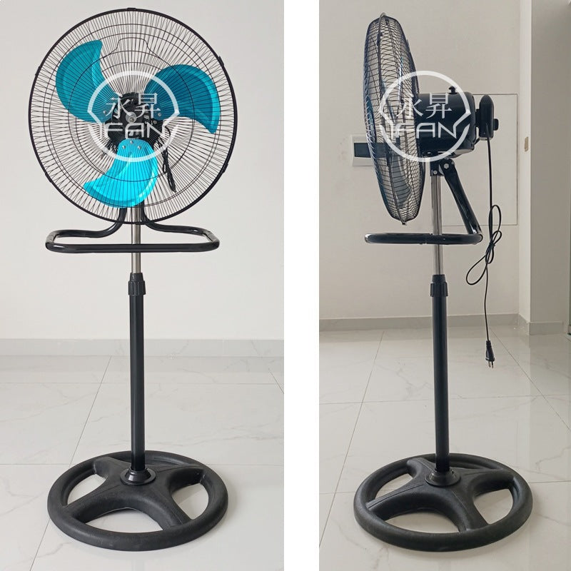 Unisex Stand Fan with Adjustable Height and Quiet Modes for Indoor Outdoor Use