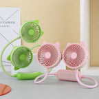 Unisex Portable Neck Fan Dual Fan Unit Flexible Silicone Arms Rechargeable