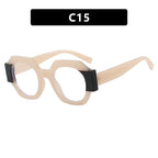 Ladies Hexagonal Sunglasses UV Protection Lightweight Fashionable Frame