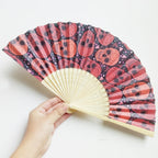Women's Halloween Costume Fan Black Foldable Trick or Treat Accessory