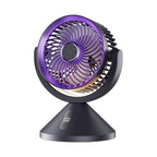 Tabletop Oscillating Fan with LED Light Quiet Adjustable Speed