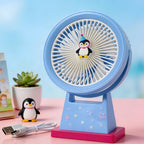 Portable USB Table Fan with Cute Animal Design Quiet Operation Adjustable Tilt Angle