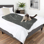 Cat Blanket Soft Reversible Plush Cozy Non-Slip Pet Throw