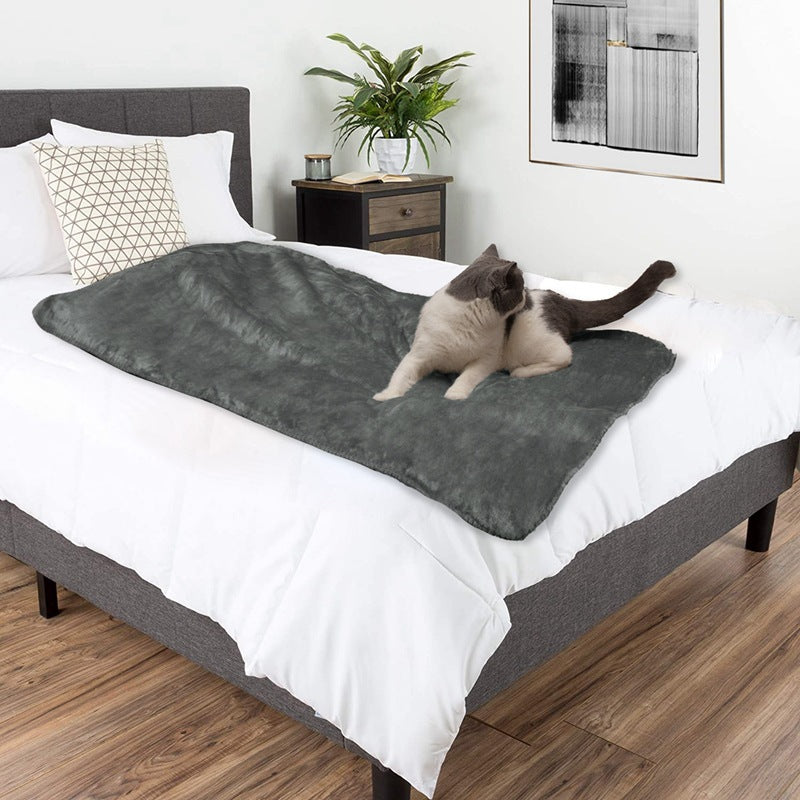 Cat Blanket Soft Reversible Plush Cozy Non-Slip Pet Throw