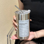 Insulated Stainless Steel Mug with Funny Animal Design Leak-Proof Lid Ergonomic Handle