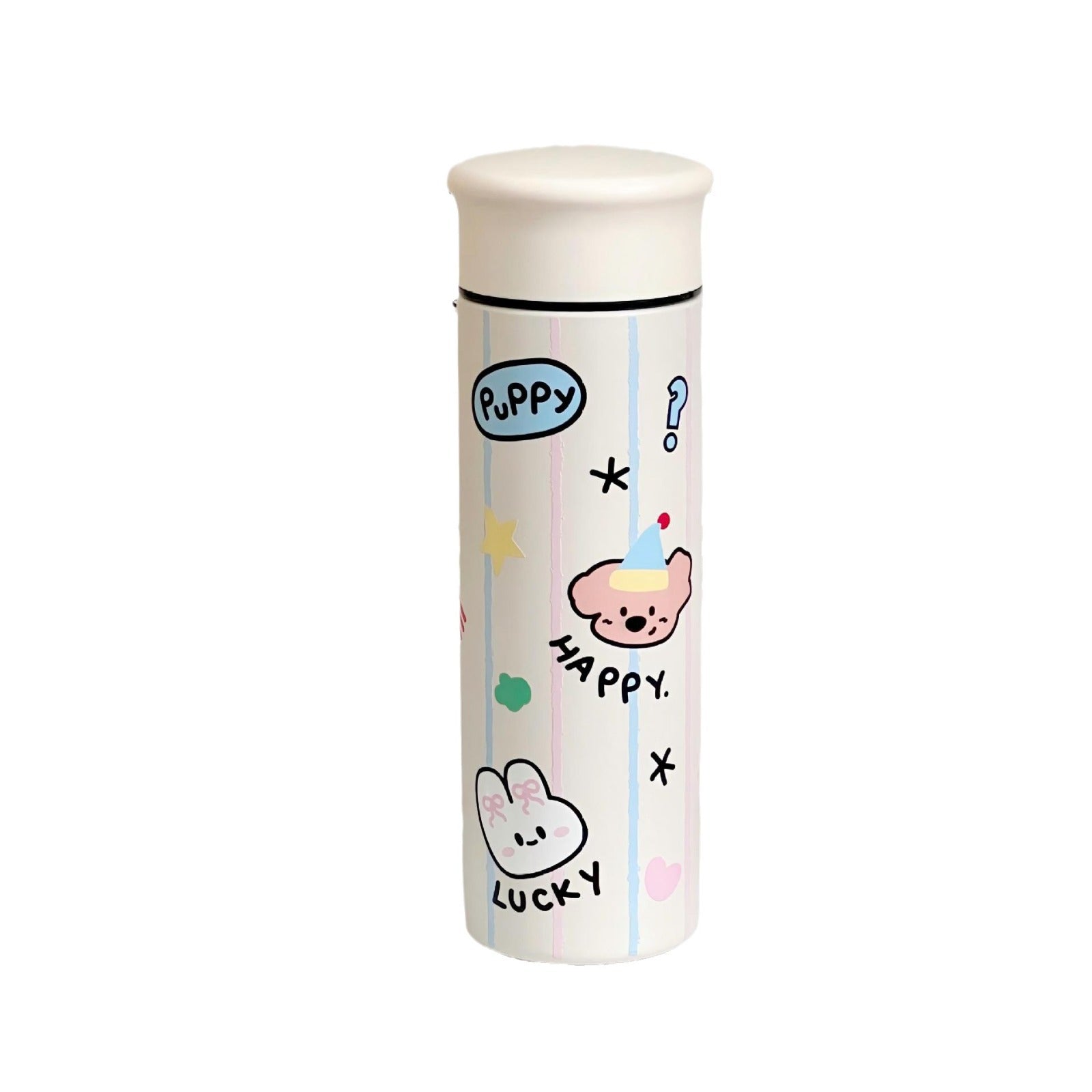 Women’s Insulated Coffee Thermos Lightweight Leak-Proof Travel Mug with Playful Design