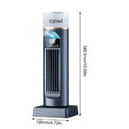 Personal Evaporative Air Cooler USB Powered Compact Vertical Tower with Digital Display and Adjustable Louvers