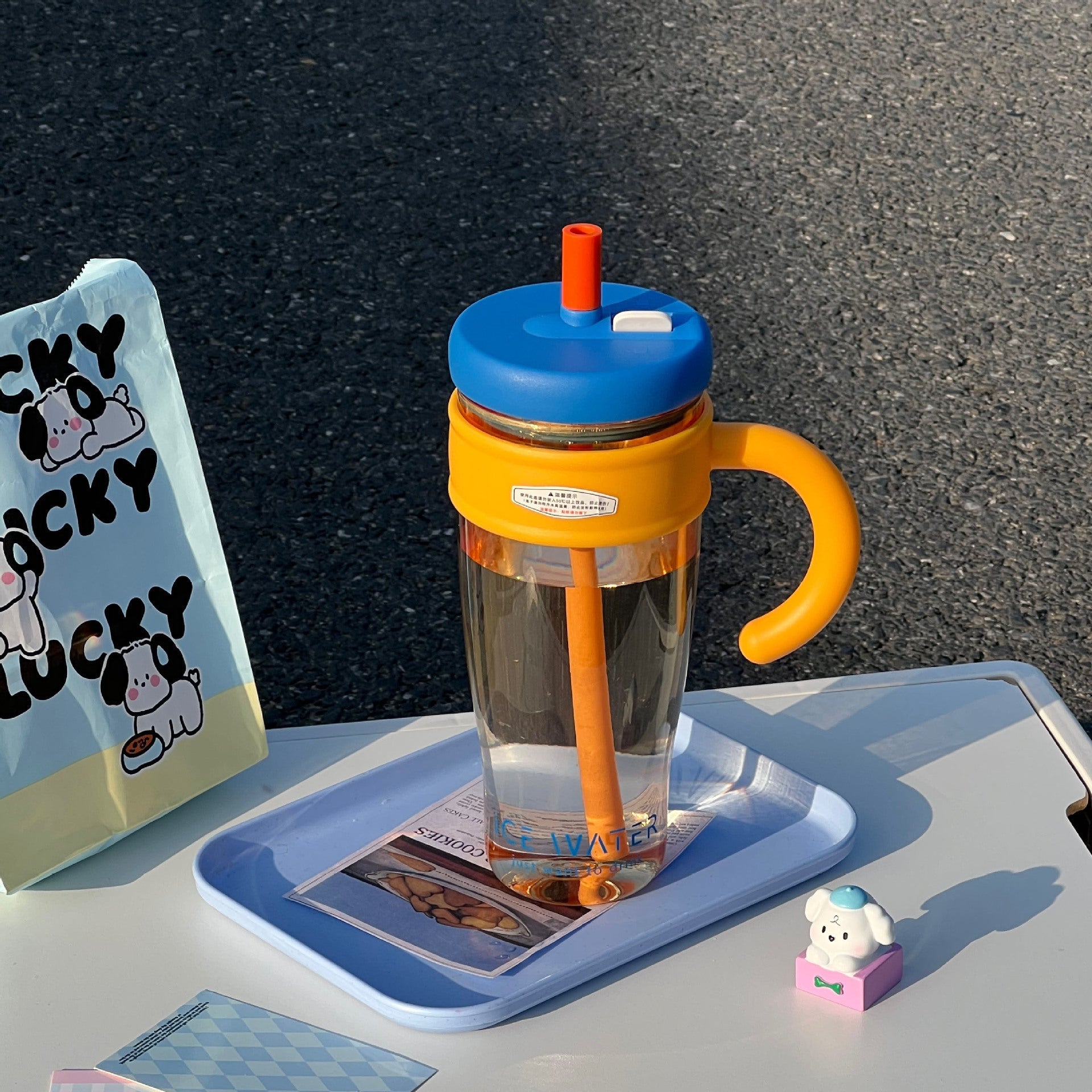 Multifunctional Coffee Mug with Reusable Straw Leak-Proof BPA-Free Plastic for Hot and Cold Drinks