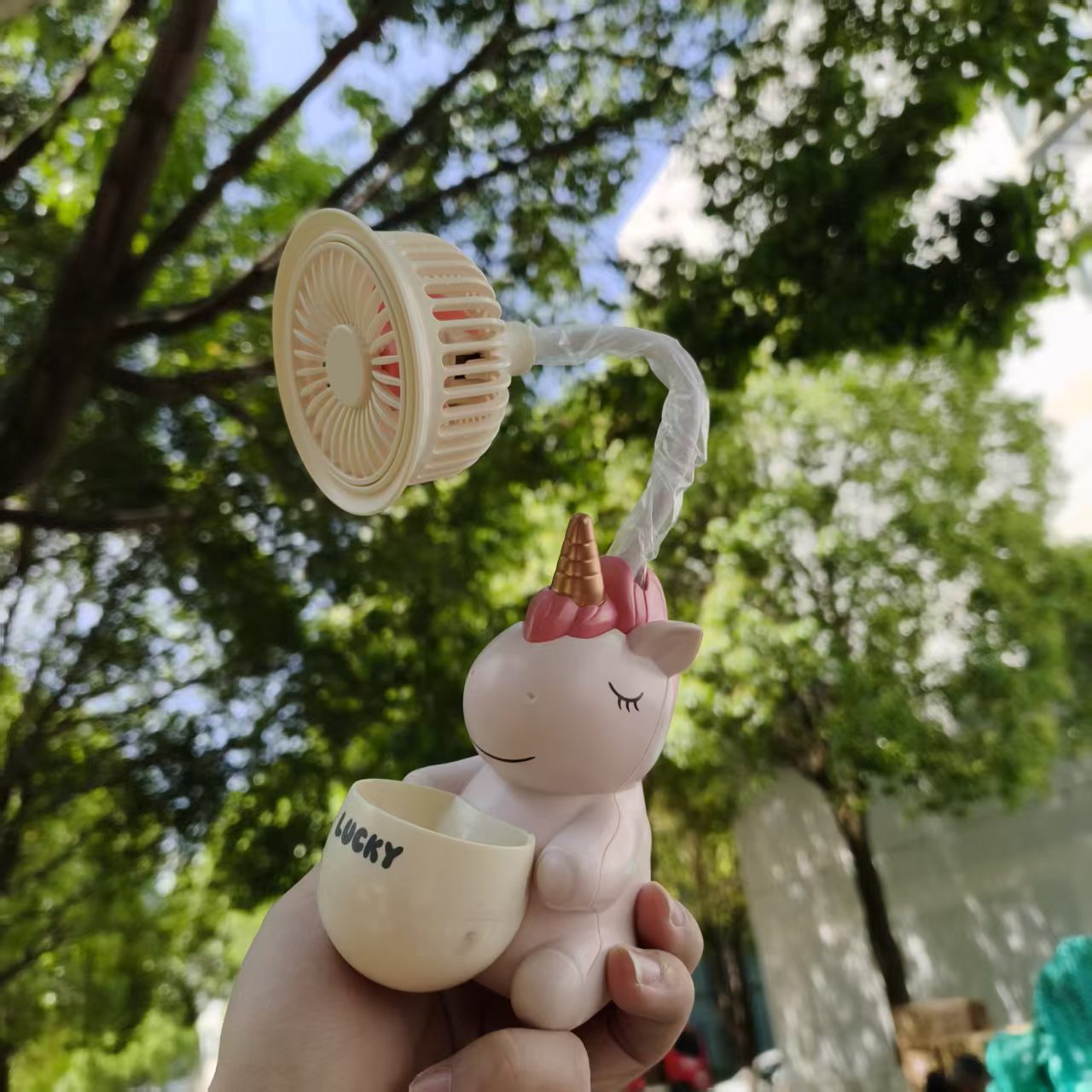 Unisex Portable Mini Fan with Unique Unicorn Design Lightweight Handheld Personal Cooler