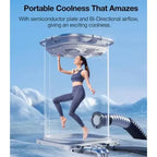 Bladeless Ergonomic Neck Air Cooler USB Rechargeable Adjustable Vents Unisex One Size