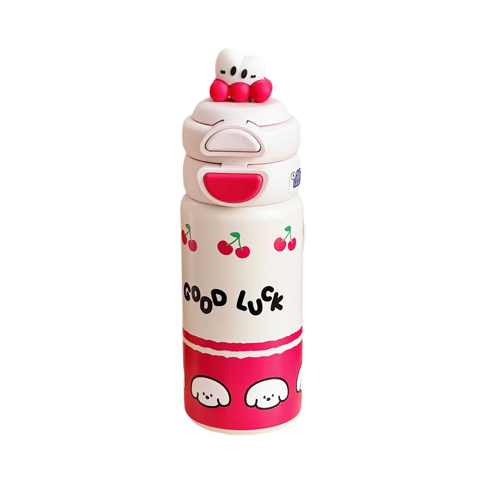 Women’s Water Bottle BPA-Free Plastic Leakproof Lid Floral Shell Design Portable