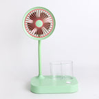 Portable Table Fan with Water Tank and Mist Spray Function Adjustable Tilt Quiet Operation Compact Size