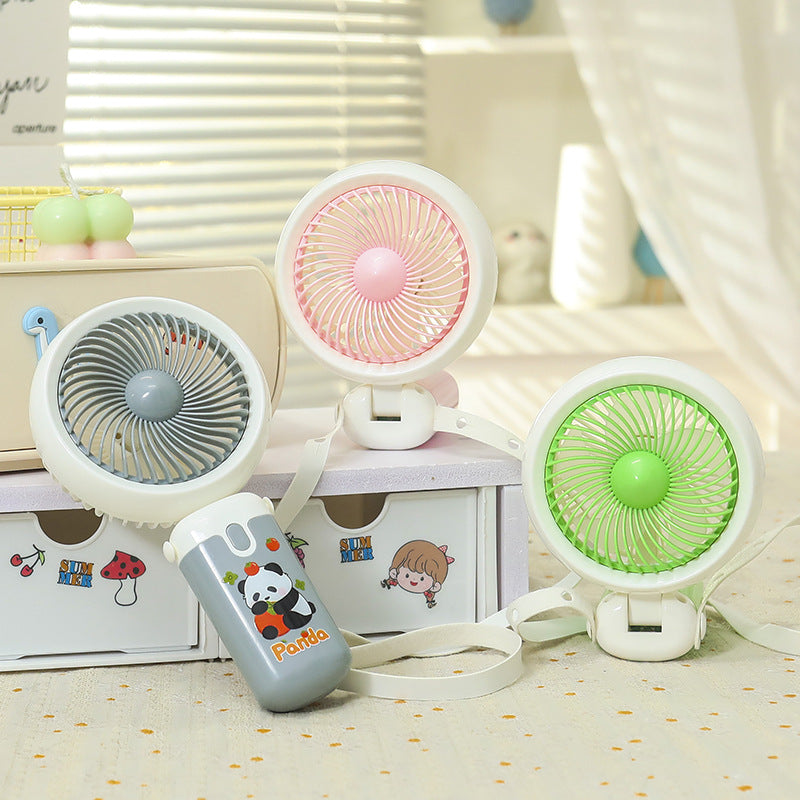 Portable Handheld Fan USB Rechargeable Cute Animal Design Compact Lightweight for Women and Kids