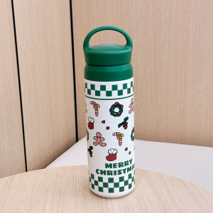 Unisex Stainless Steel Insulated Thermos Bottle Double Wall Vacuum Flask with Handle