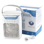 Portable Evaporative Air Cooler with Removable Ice Container Whisper-Quiet Fan Compact Personal Cooler