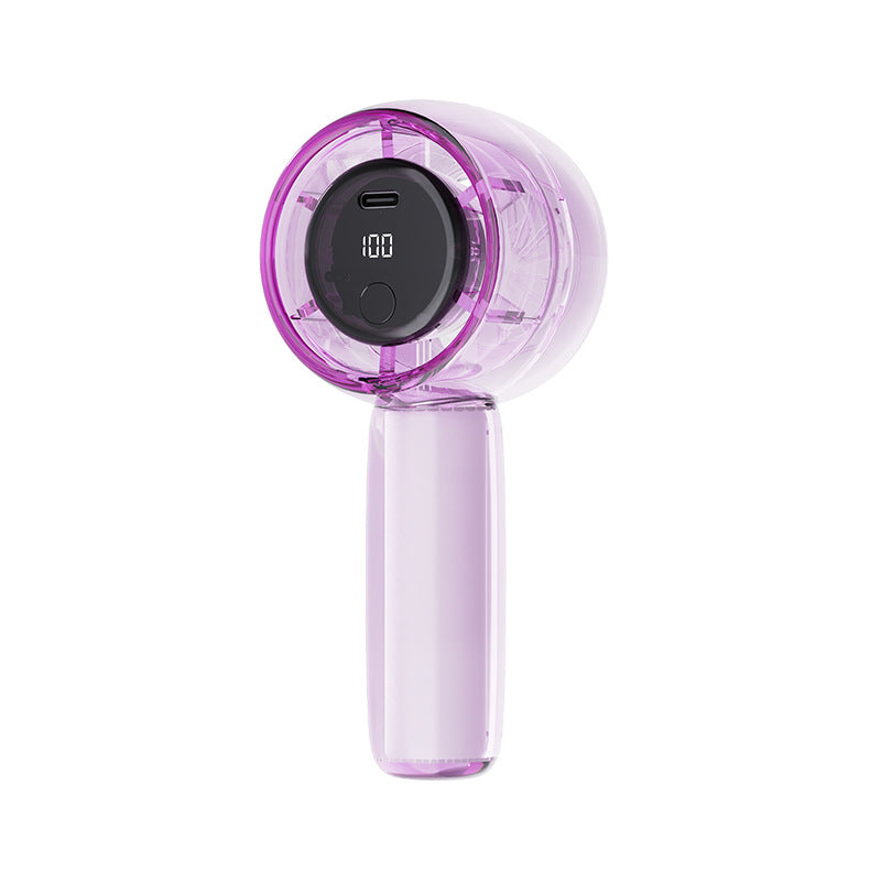 Handheld Mist Fan Rechargeable Portable Personal Cooling Fan with Adjustable Speeds and Digital Display