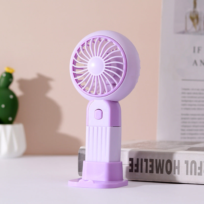 Portable Handheld Fan with Flexible Stand Base Compact Lightweight for Travel