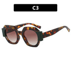 Ladies Hexagonal Sunglasses UV Protection Lightweight Fashionable Frame