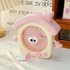 Portable Table Fan Creative House Design Compact Quiet Operation for Desk or Travel