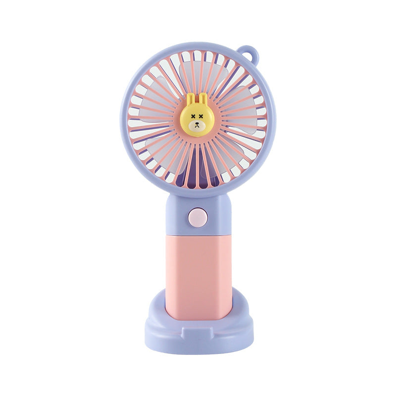 Portable Handheld Fan USB Rechargeable Cute Animal Design Lightweight Compact