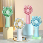 Portable Handheld Fan Cat Ear Design Rechargeable Lightweight Personal Cooling Fan