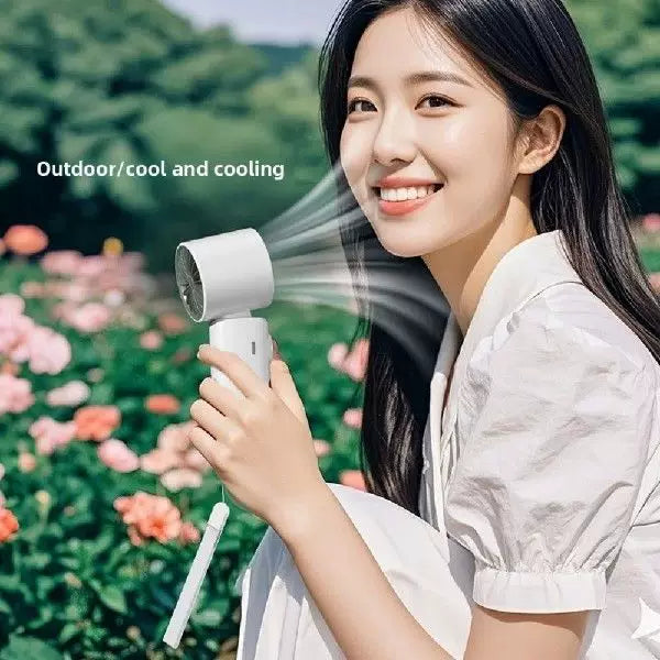 Wireless Compact Turbine Air Circulator Bladeless Fan with LED Display USB-C Rechargeable