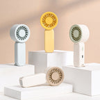 Portable Rechargeable Hand Fan USB Charging Quiet Brushless Motor Ergonomic Grip