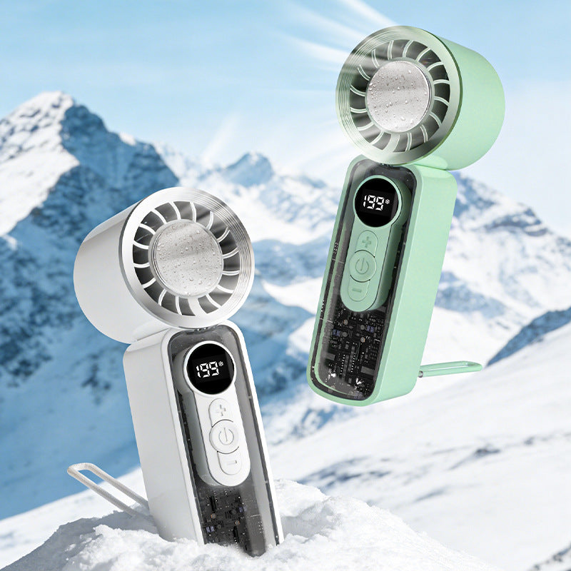 Portable Rechargeable Mini Fan Compact Lightweight Personal Cooling Fan with LED Battery Indicator