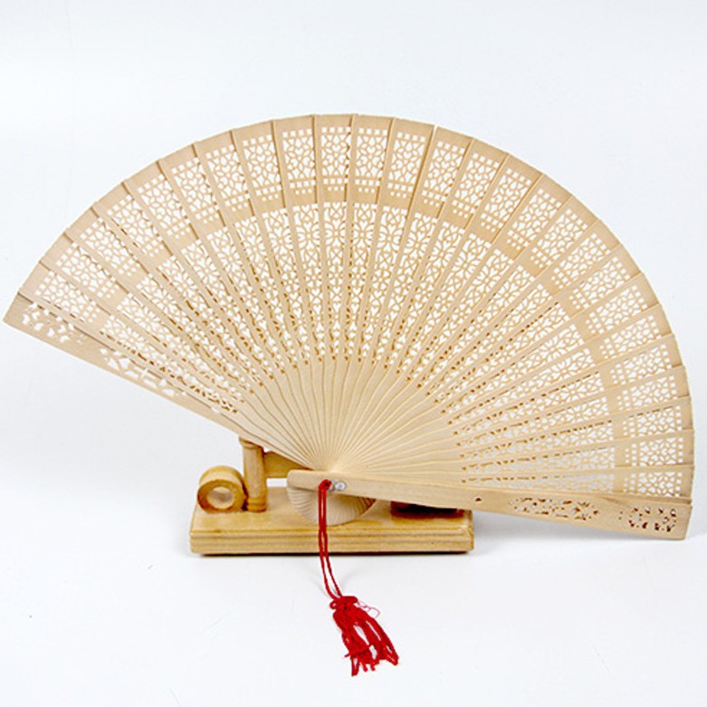 Women's Handcrafted Fan Laser Cut Lightweight Compact Accessory