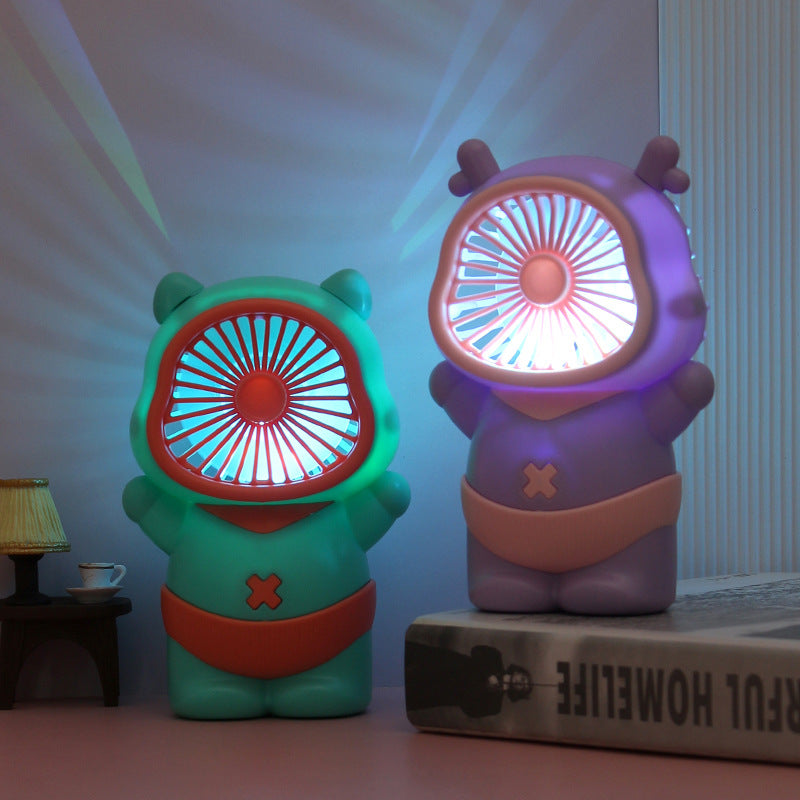 Portable Mini Fan Bear Design Lightweight Personal Handheld Fan