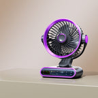 Portable Table Fan with Multiple Speeds and Smart Hygrostat Compact Design