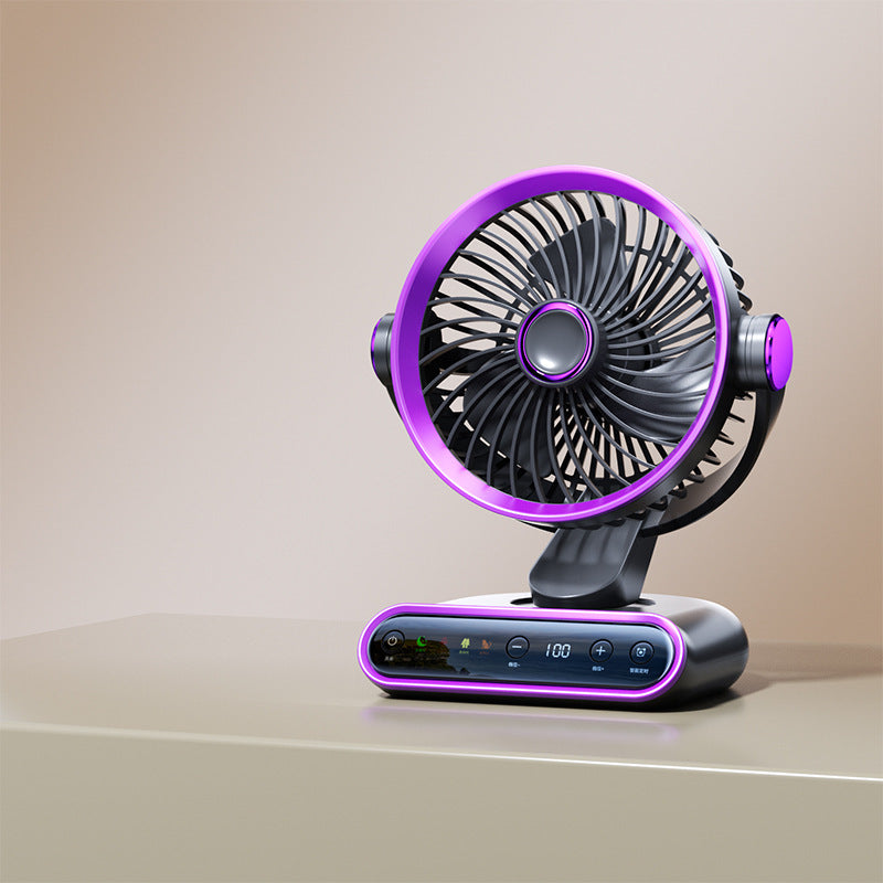 Portable Table Fan with Multiple Speeds and Smart Hygrostat Compact Design