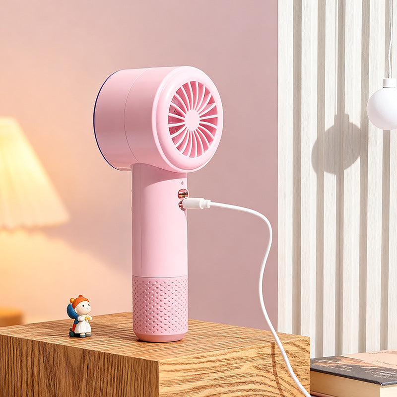 Portable High-Performance Fan with Digital Speed Display 5 Speeds USB Battery Powered Quiet Operation