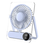 Compact Table Fan Powerful Quiet Adjustable Speed Portable Design