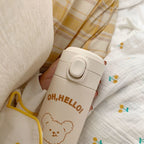 Women's Insulated Stainless Steel Water Bottle with Animal Motif Lightweight BPA-Free