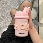 Insulated Water Bottle for Women with Ergonomic Handle and Cheerful Design BPA-Free