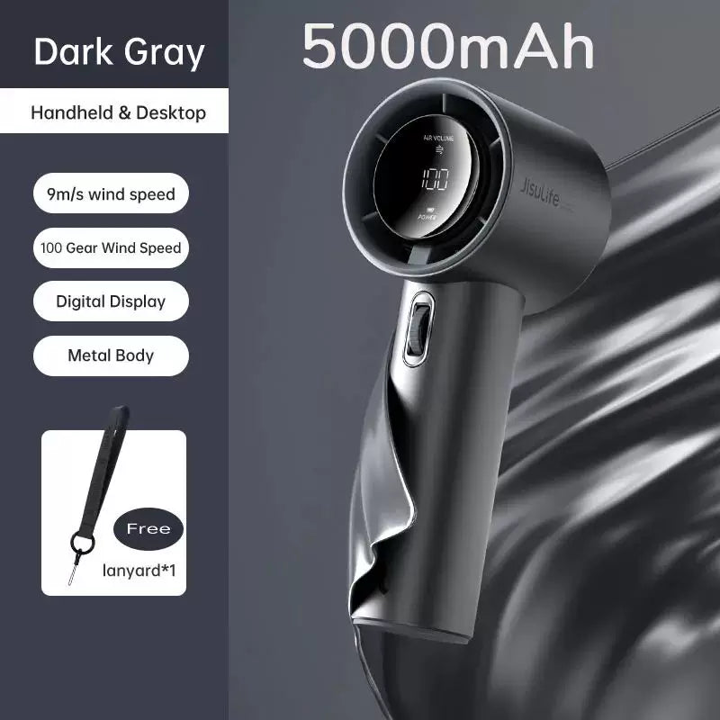 Rechargeable Cordless Hair Dryer Portable Handheld Digital Display Multi-Speed