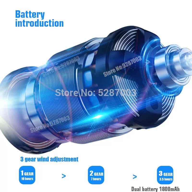 Portable Rechargeable Bladeless Neck Fan Whisper Quiet Hands-Free Adjustable Airflow