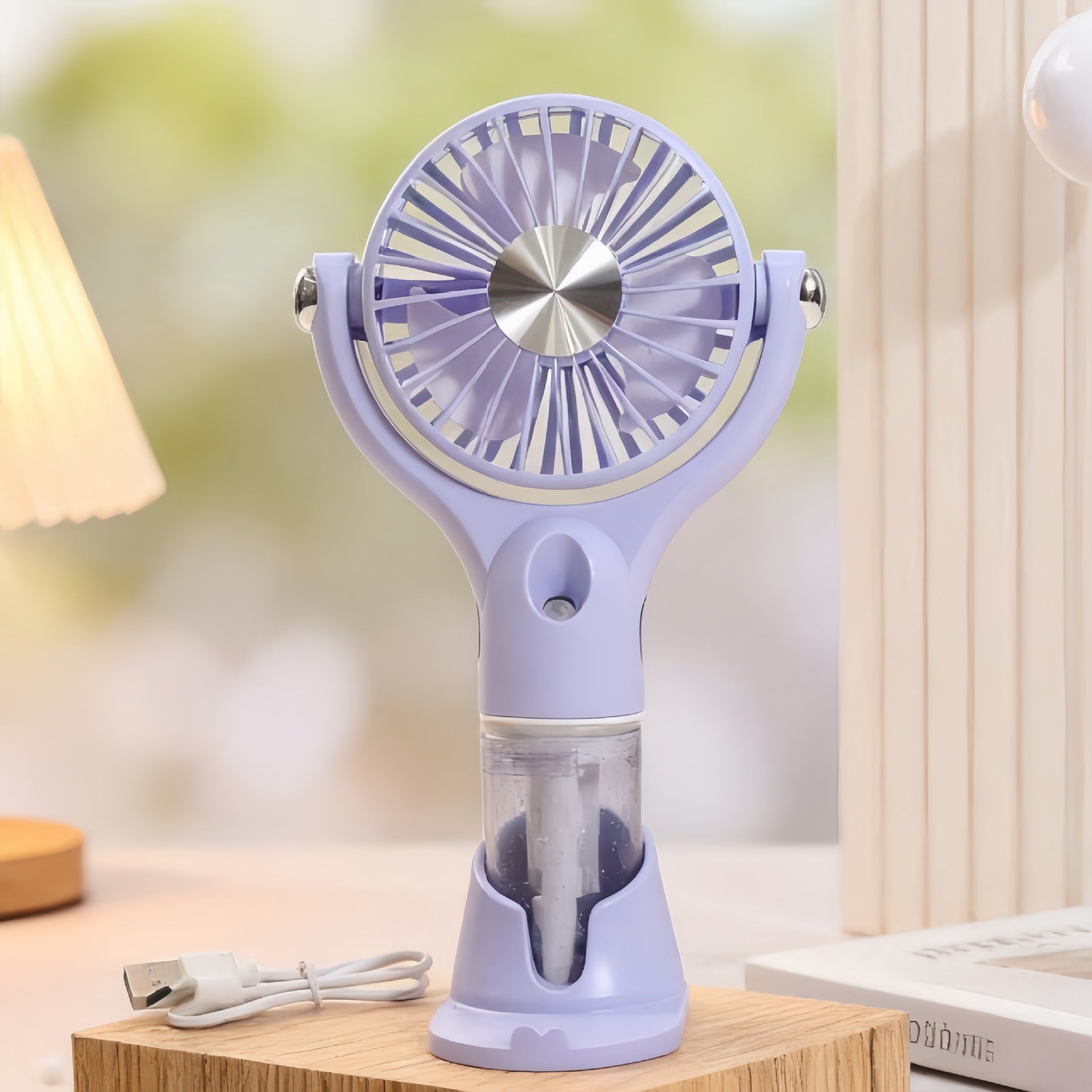 Portable Mini Fan USB Rechargeable with Water Tank Compact Personal Cooling Fan