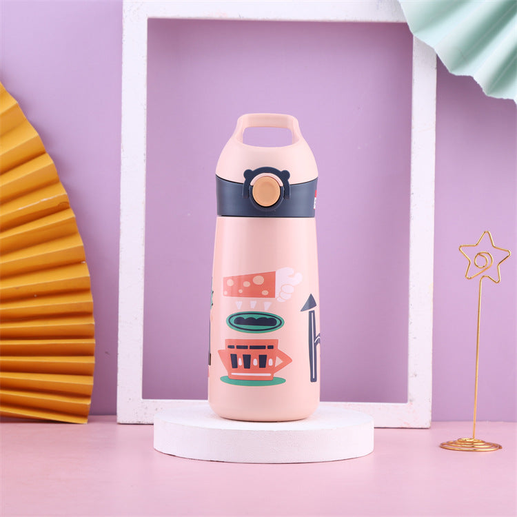 Kids Sports Water Bottle Leak-Proof BPA-Free Eco-Friendly Ergonomic Grip Colorful Design