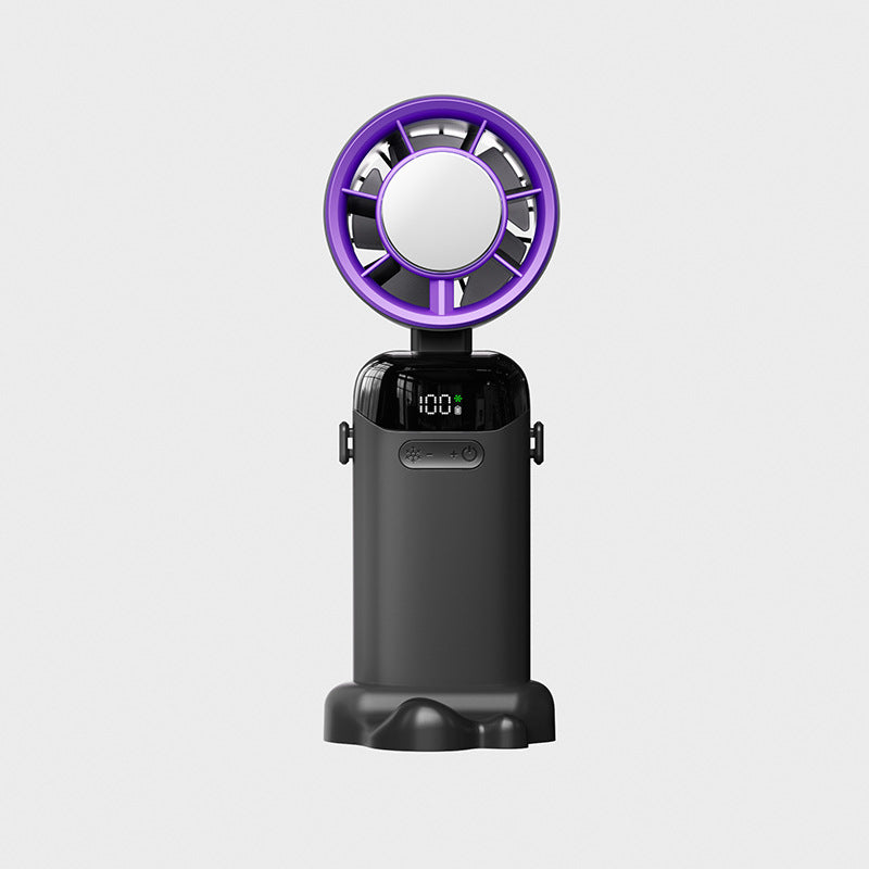 Portable USB Rechargechargeable Fan with LED Light and Multiple Speeds Compact Design