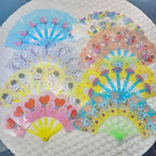 Ladies Fan Colorful Animal Motifs Lightweight Portable Handheld Fan