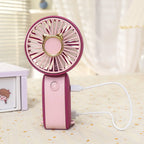 Portable Handheld Fan USB Rechargeable Flexible Tilt Compact Personal Cooling Fan