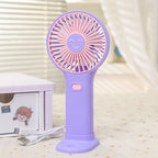 Portable USB Hand Fan for Women with Smiling Face Design Lightweight Rechargeable Handheld Fan