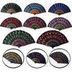 Women's Lace Fan High-Quality Breathable Fabric Artistic Floral Motifs