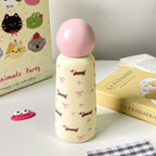 Insulated Ladies Water Bottle BPA-Free Plastic Flip-Top Lid Ergonomic Animal Design