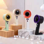 Portable Handheld Fan with LED Display USB Rechargeable Lightweight Personal Cooling Fan