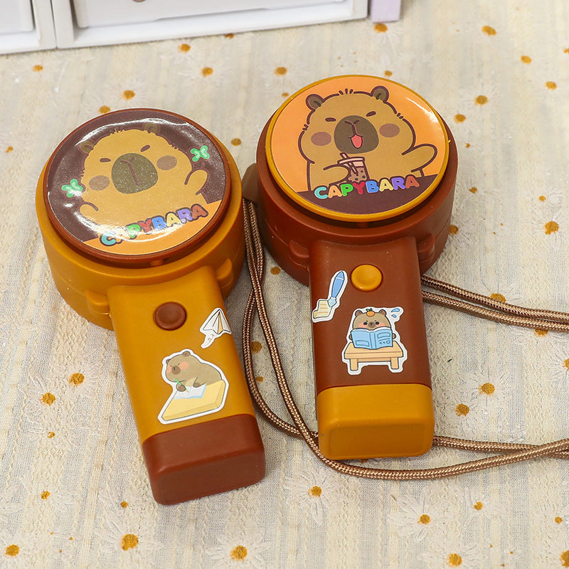 Creative Portable Handheld Fan with Cute Capybara Animal Design USB Rechargeable Lightweight